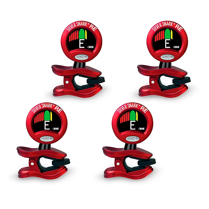 Red Silver Snark Clip On Tuner 4 Pack