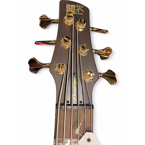 Used Ibanez PRESTIGE SR5006E Natural Electric Bass Guitar