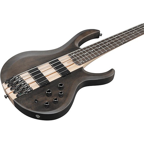 Ibanez BTB605 5 String Electric Bass Guitar Transparent Gray Flat