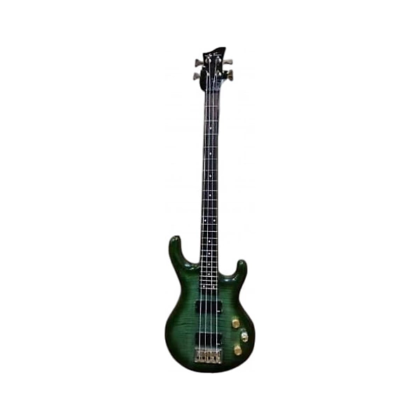 Used Jay Turser Double Cut Green Electric Bass Guitar