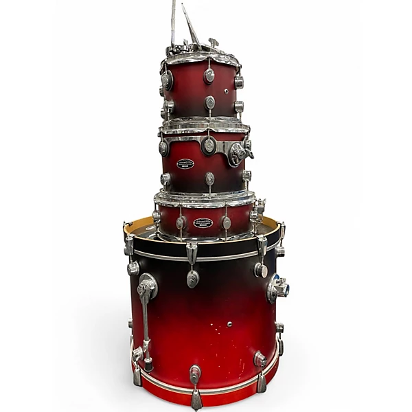 PDP by DW Used PDP by DW 5 Piece FS Series Red to Black Fade Drum Kit.gc