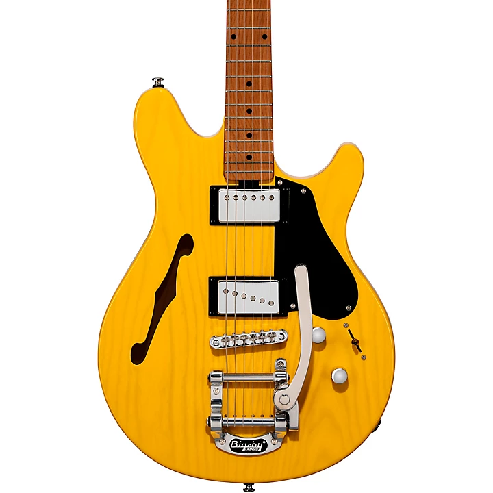 Valentine Chambered Bigsby Electric Guitar Butterscotch