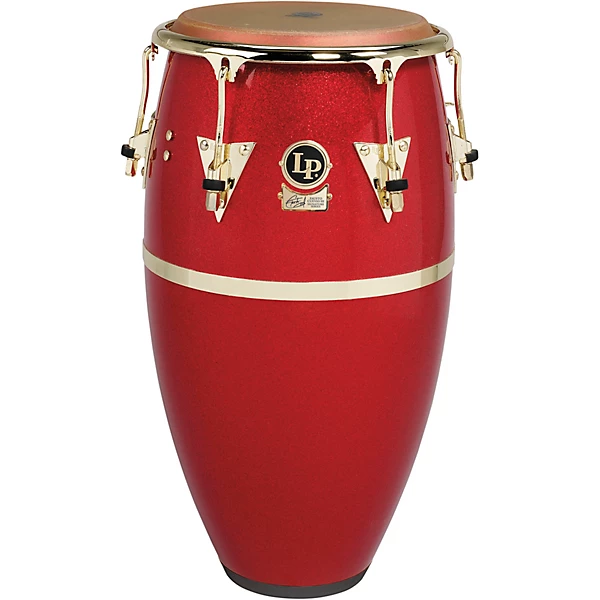 Galaxy Fiberglass Fausto Cuevas III Signature Conga Arena Red with Gold Hardware