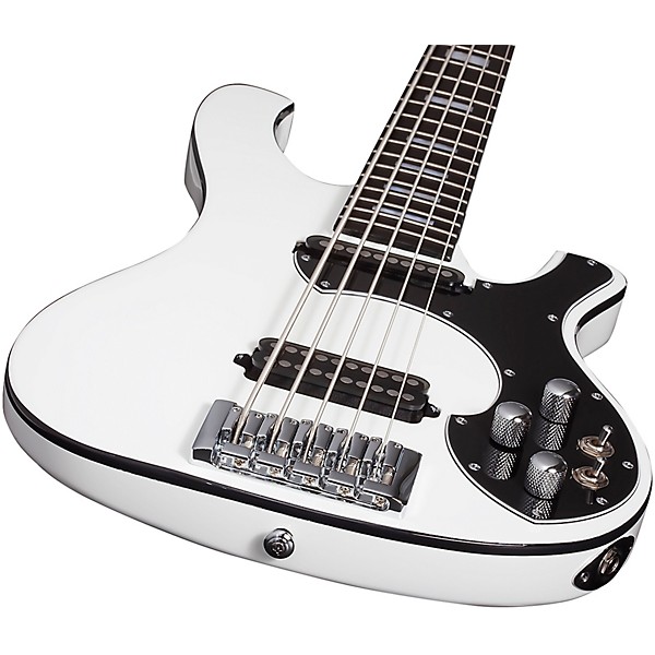Schecter Guitar Research Stargazer 5 Electric Bass Guitar Gloss White