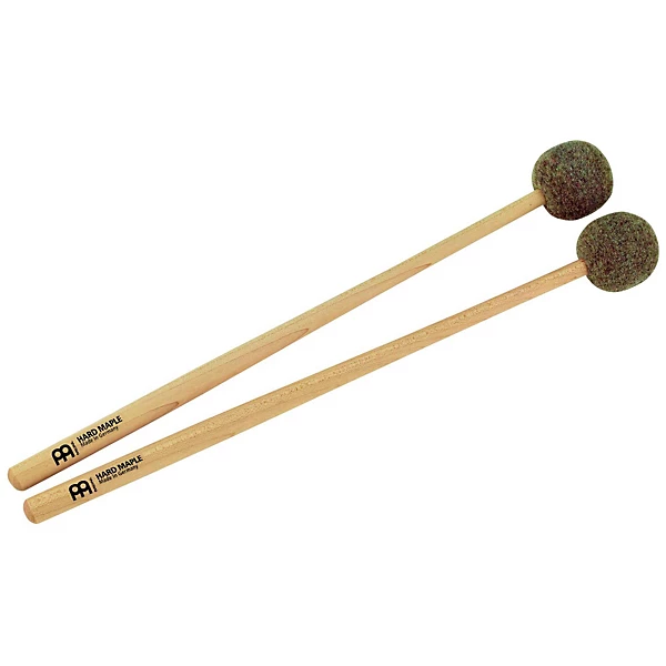Percussion Mallet Pair with Large Felt Tips Maple Handle