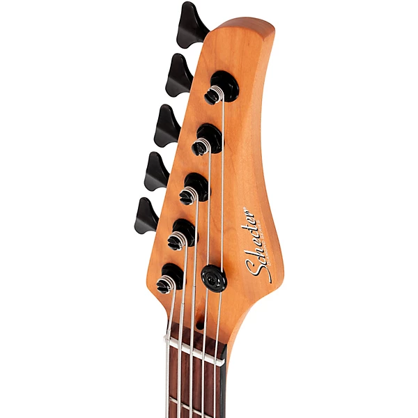 Schecter Guitar Research C 5 Standard 5 String Electric Bass Guitar Tobacco Burl