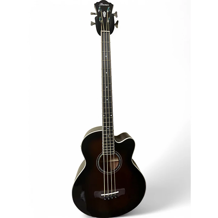 Used Ibanez AEB10E TOBACCO BURST Acoustic Bass Guitar