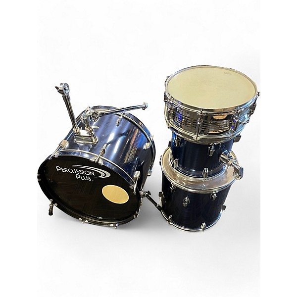 Percussion Plus Used Percussion Plus 4 Piece DRUM SET Blue Drum Kit.gc