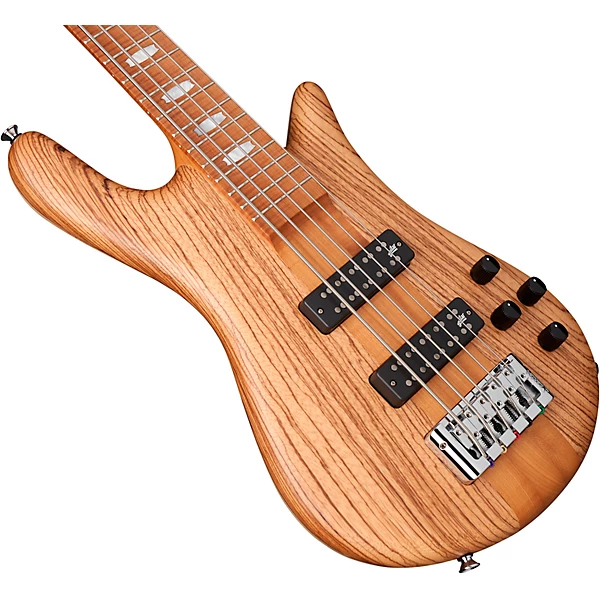 Euro 5 RST Zebrawood Limited Edition 5 String Electric Bass Guitar Natural