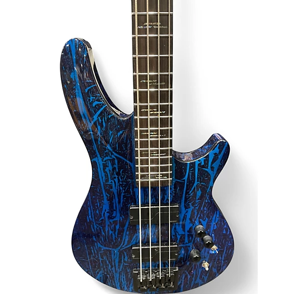 Schecter Guitar Research Used Schecter Guitar Research C4 SILVER MOUNTAIN CORROSIVE COBALT Electric Bass Guitar.gc