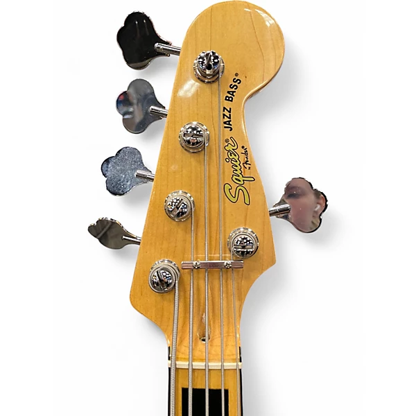 Used 2014 Squier Jazz Bass Natural Electric Bass Guitar