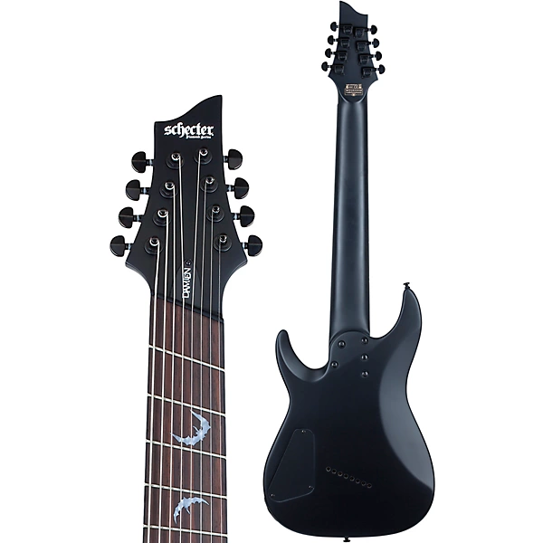 Schecter Guitar Research Damien 8 MS Electric Guitar Satin Black
