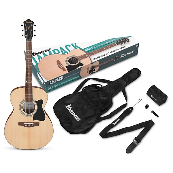 IJVC50 JamPack Grand Concert Acoustic Guitar Pack Natural