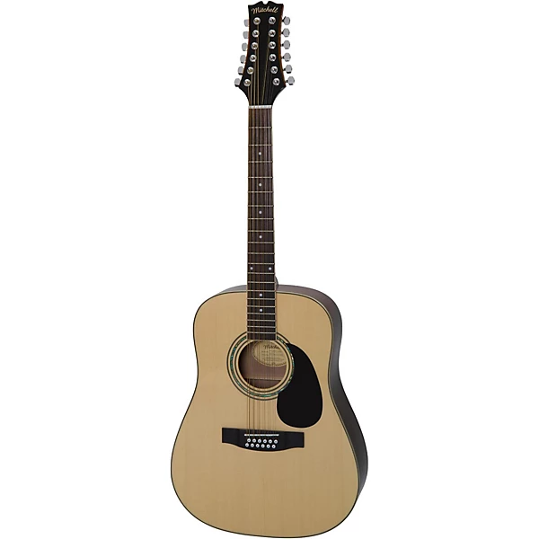 Mitchell D120S12E 12 String Dreadnought Acoustic Electric Guitar Natural