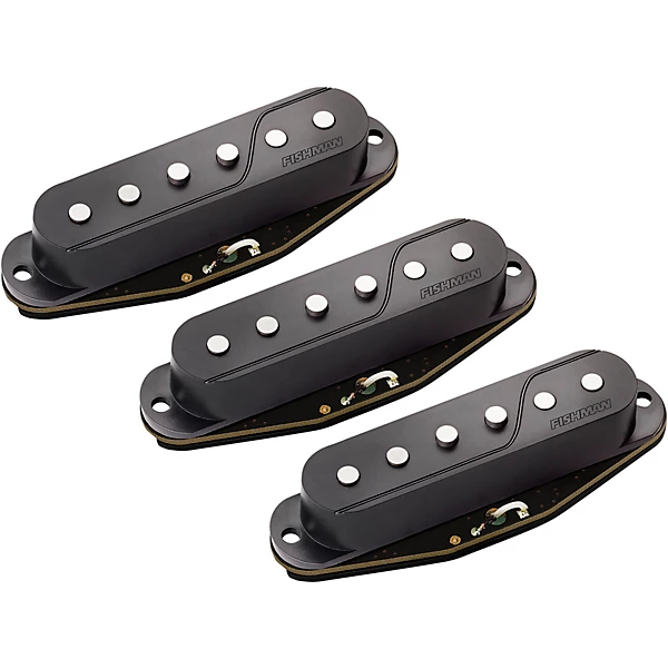 Set of 3 Fluence Single Width Single Coil Pickups Black