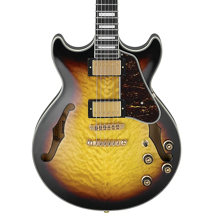 Ibanez AM93QM Artcore Expressionist Series Electric Guitar Antique Yellow Sunburst