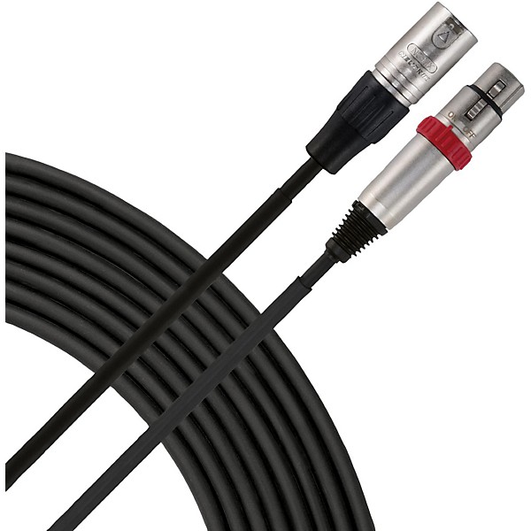 Essential XLR Microphone Cable with On Off Switch 25 ft Black