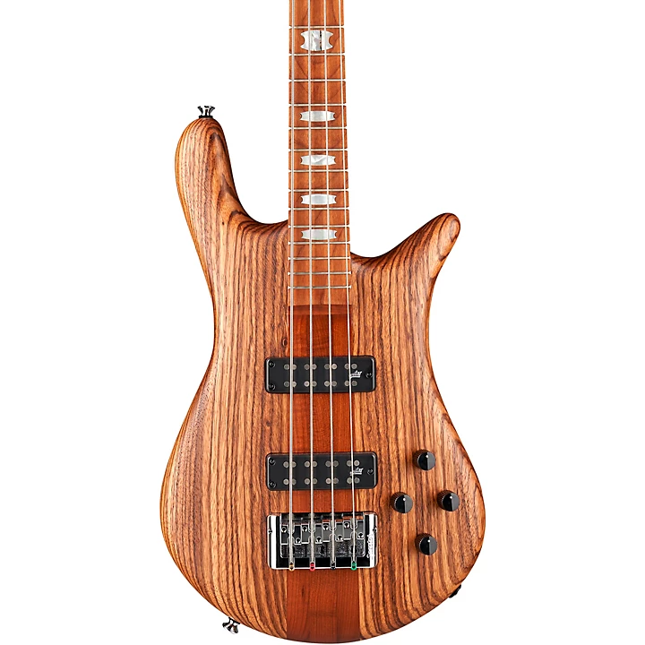 Euro 4 RST Zebrawood Limited Edition Electric Bass Guitar Natural