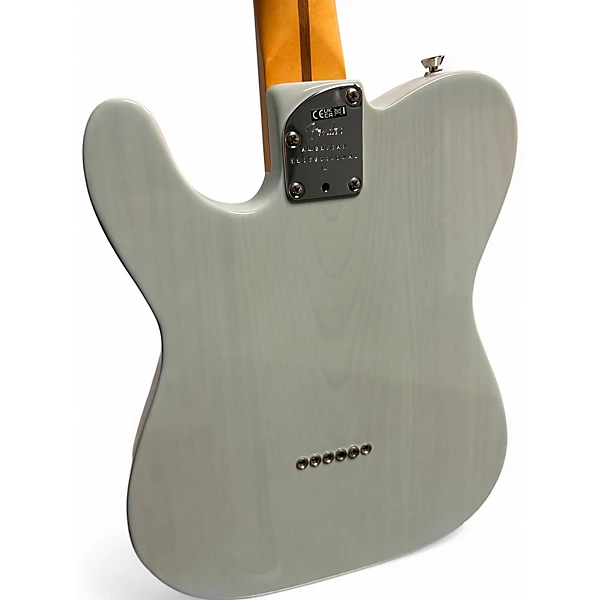 Used Fender American Professional II Telecaster Thinline Limited Edition Transparent Daphne Blue Hollow Body Electric Guitar