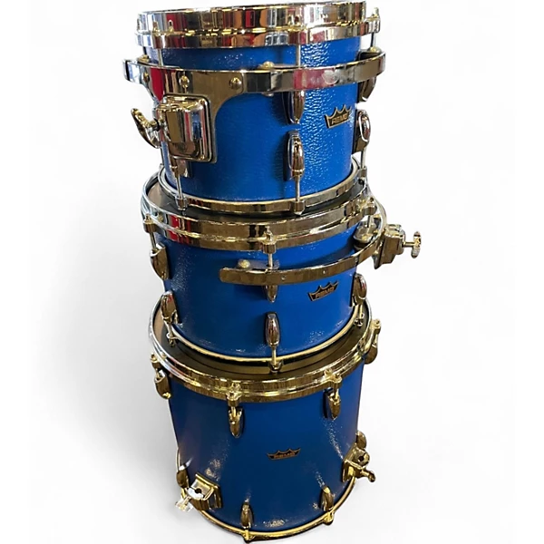 Remo Used Remo 4 Piece ADVANCED ACOUSTICON SHELL PACK 4 PIECE Blue Drum Kit.gc