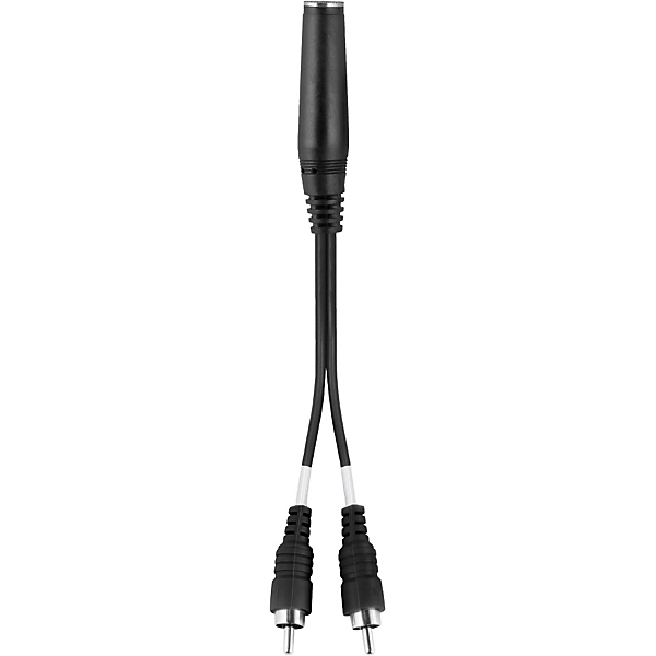 Essential Y Adapter 1 4 TS Female to RCA Black 6 in