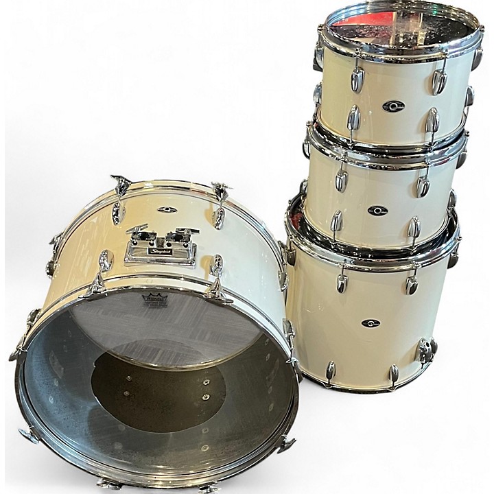 Vintage 1970s Slingerland 4 piece 4 Piece Kit White Drum Kit