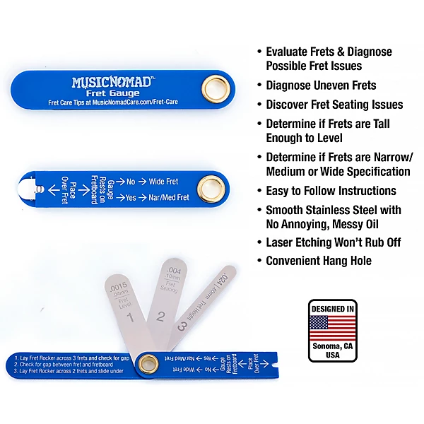 Precision Fret Rocker and Fret Gauge Kit