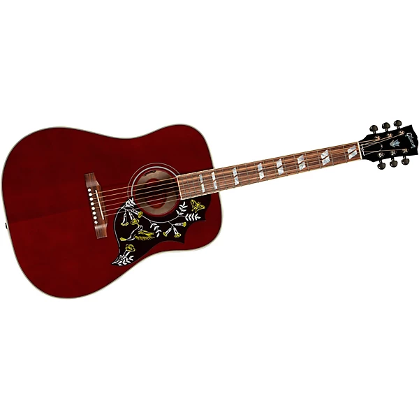 Hummingbird Standard 3A Quilt Limited Edition Acoustic Electric Guitar Wine Red