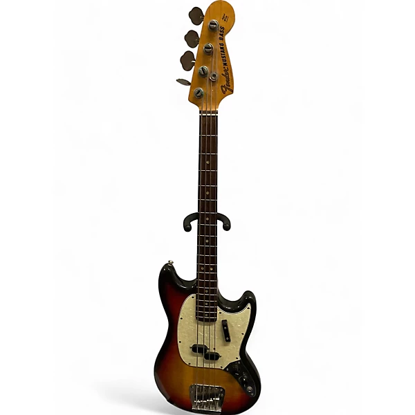 Vintage 1971 Fender Mustang Bass 3 Tone Sunburst Electric Bass Guitar