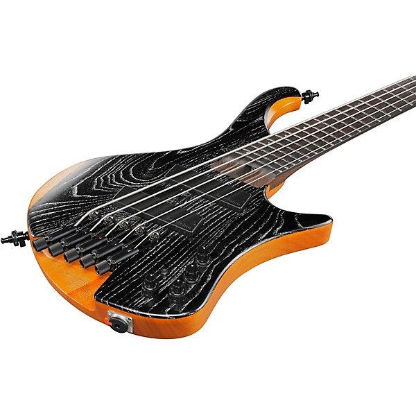 Ibanez EHB1135MS 5 String Multi Scale Ergonomic Headless Bass Guitar Silver Wave Black Low Gloss