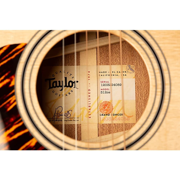 312ce Left Handed Grand Concert Acoustic Electric Guitar Natural