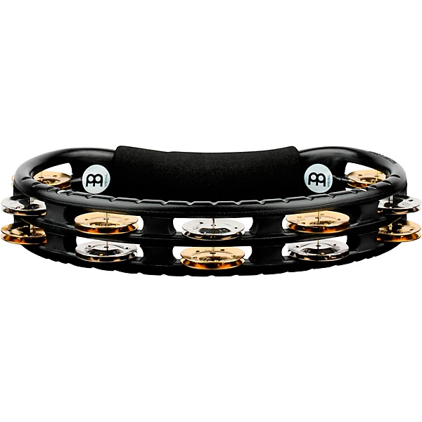 Traditional Hand Held Molded ABS Tambourine Black