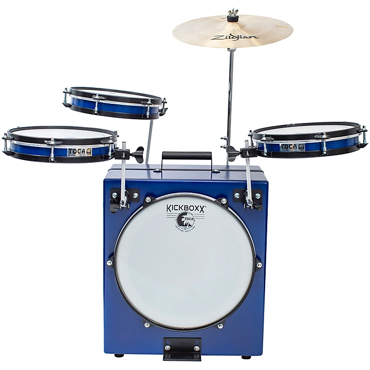 KickBoxx Pro Suitcase Drum Set Cobalt Blue