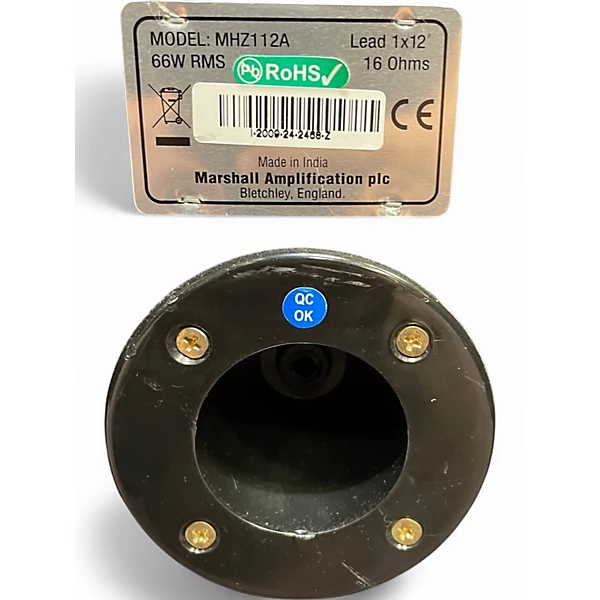 Used Marshall MHZ112A 1x12 Angled Guitar Cabinet