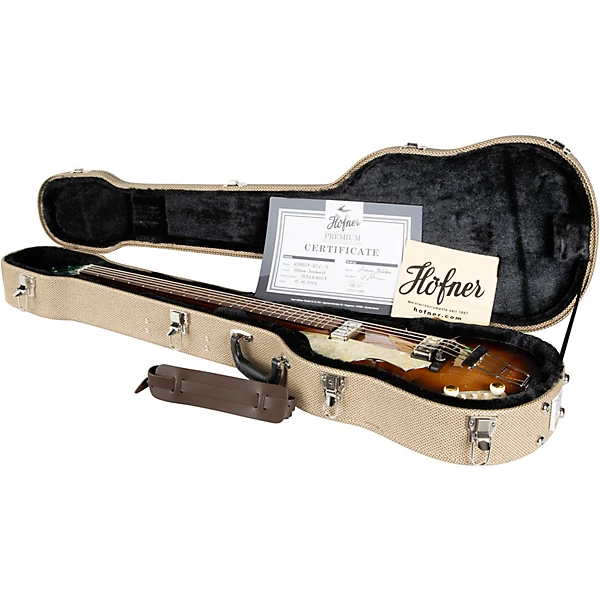 Vintage 62 Violin Left Handed Electric Bass Guitar