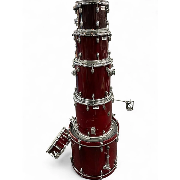 Gretsch Drums Used Gretsch Drums 6 Piece Catalina Maple Wine Red Drum Kit.gc