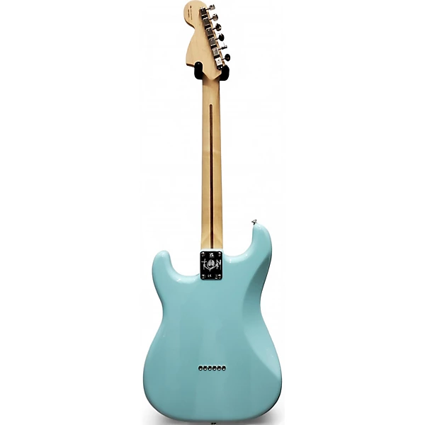 Used Fender Tom Delonge Signature Stratocaster Daphne Blue Solid Body Electric Guitar