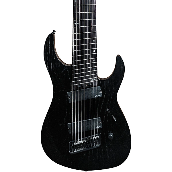 Ninja Performance Multi Scale 9 String Electric Guitar Satin Stealth Black