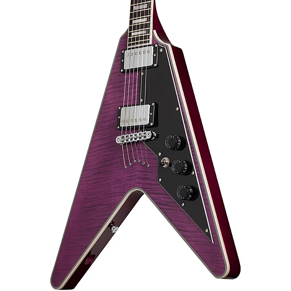 V 1 Custom Electric Guitar Transparent Purple