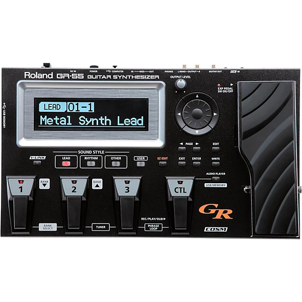 GR 55 Guitar Synthesizer Black With GK 3 Divided Pickup