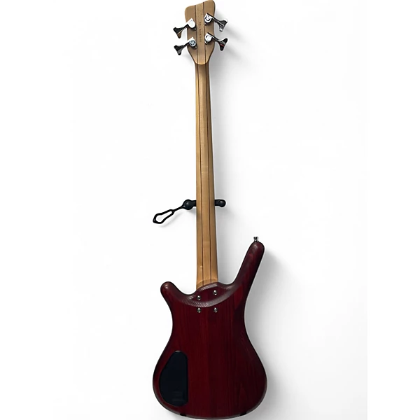 Warwick Used Warwick Corvette Double Buck 4 String Trans Red Electric Bass Guitar.gc