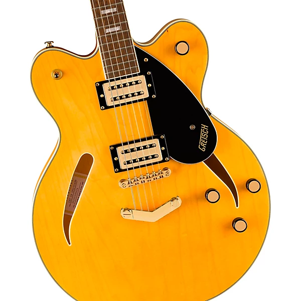 Streamliner Limited Edition Center Block Cat Eye with V Stoptail and Gold Hardware Electric Guitar Village Amber