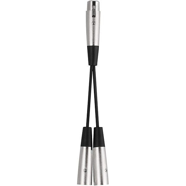 Essential Y Adapter XLR Female to XLR Male Black 6 in
