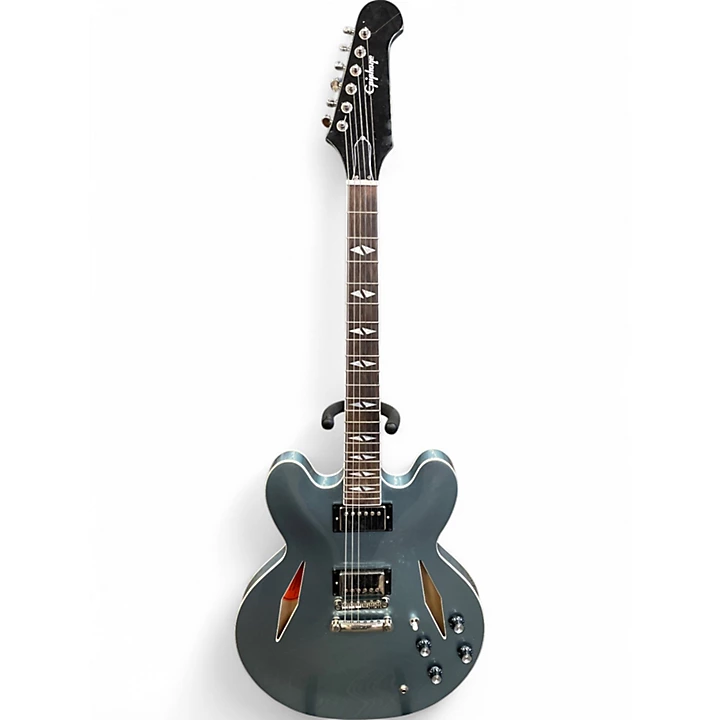 Epiphone Used Epiphone DAVE GROHL SIGNITURE DG335 Pelham Blue Hollow Body Electric Guitar.gc