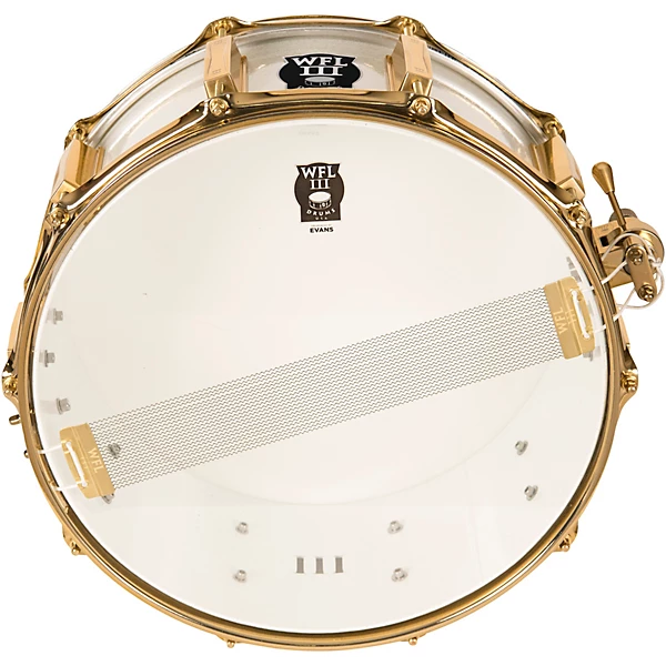 WFLIII Drums Signature Metal Snare Drum With Gold Hardware 14 x 6.5 in. White Sparkle