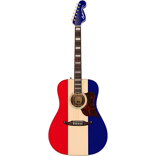 Buck Owens Signature Kingman Limited Edition Acoustic Electric Guitar Red White and Blue