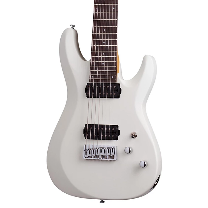 Schecter Guitar Research C 8 Deluxe 8 String Electric Guitar Satin White