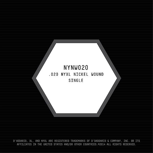 NYNW020 NYXL Nickel Wound Electric Guitar Single String 020