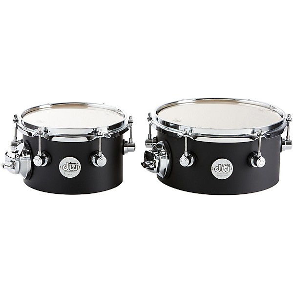 Design Series Concert Tom Set with Mount 8 10 Inch Black Satin