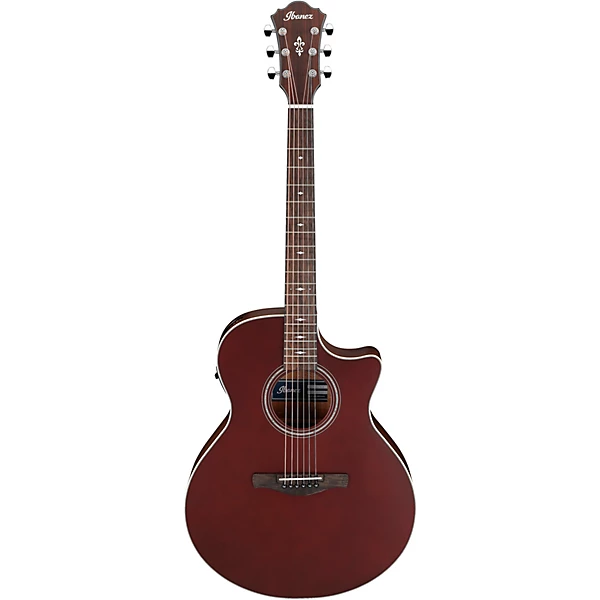 AE100 Grand Auditorium Acoustic Electric Guitar Burgundy Flat